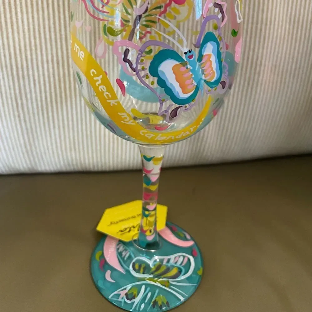 Lolita Love My Wine “Social Butterfly” Wine Glass